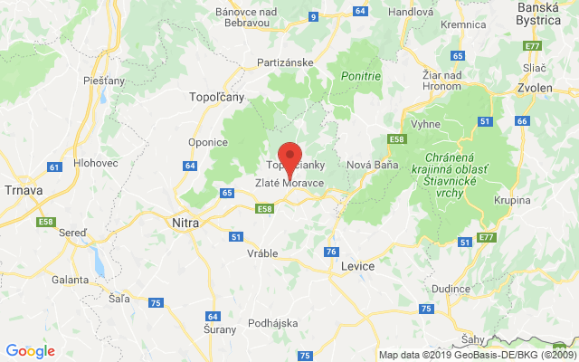Google map: Továrenská 1404/ 27 Zlaté Moravce